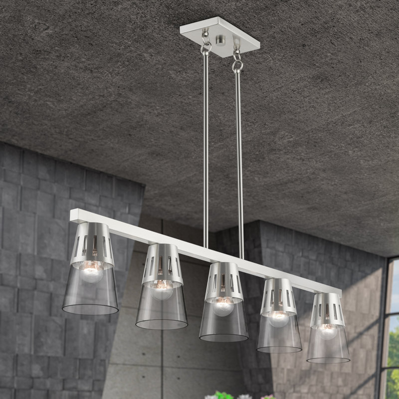 5 - Light Pendant, Brushed Nickel