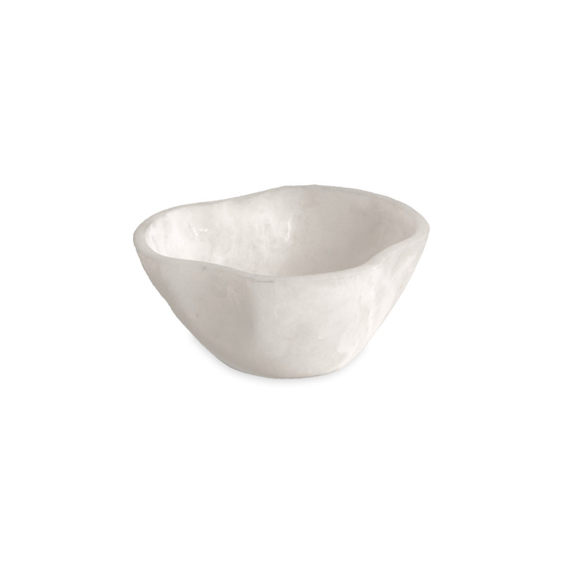 Mini bol rond ondulé en résine RESIN, Noix de coco