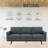 Kernis Modern 3-Seater Sofa Upholstered Living Room Couch with Birch Wood Legs, Premium Leather or Mesh Foam Cushions for Home and Living Room-855008949