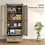 Armoire de rangement de 69 po de hauteur avec tablettes réglables, gris