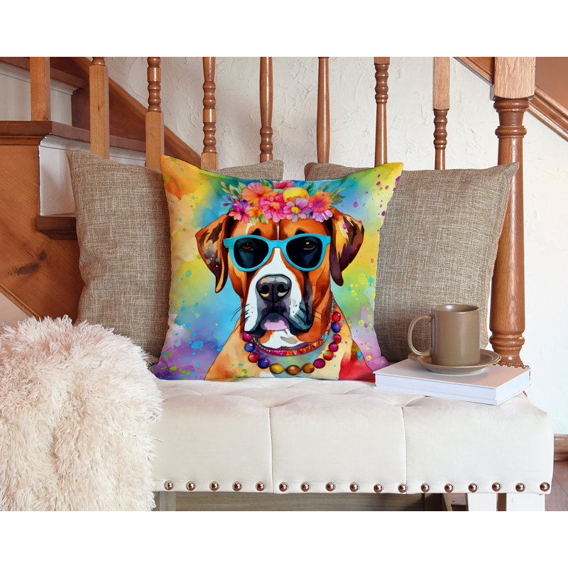 Coussin Boxer, 14 po x 14 po, Carré