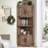 Geidy 67" Kitchen Pantry Corner Display Cabinets with Adjustable Shelves and Open Storage-1719555065