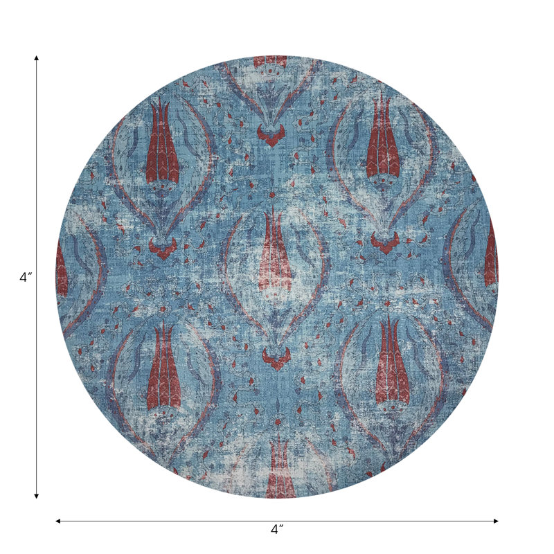 Sous-verres ronds Byzantine, Bleu
