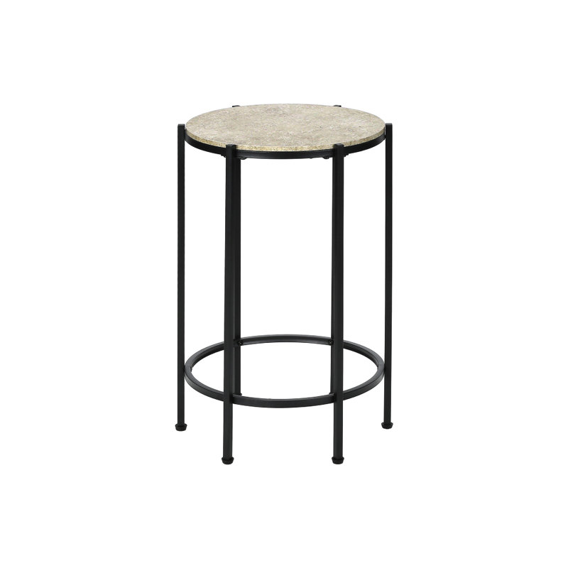 Accent Table, End, Round, Side Table, Small, Lamp, Living Room, Bedroom, Nightstand, Contemporary, Beige