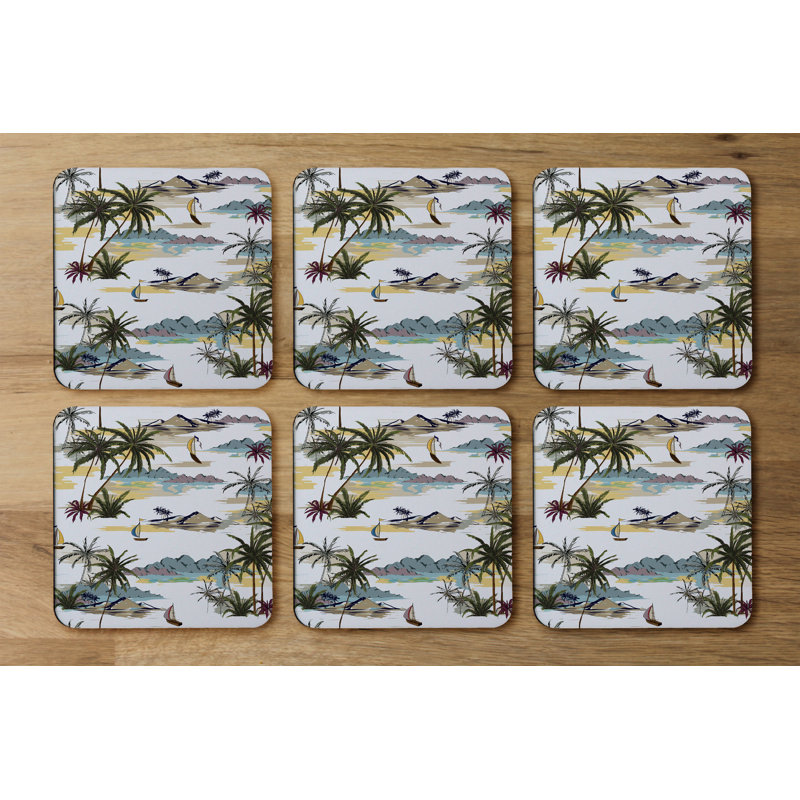 Square 6 Piece Coaster Set