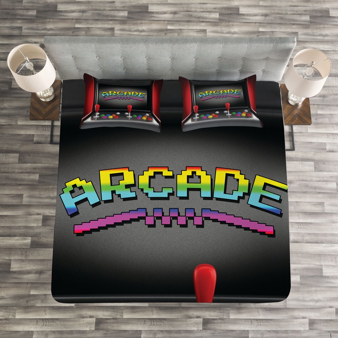 Tagesdecke Set, Arcade Retro Fun, Retro, Mehrfarbig