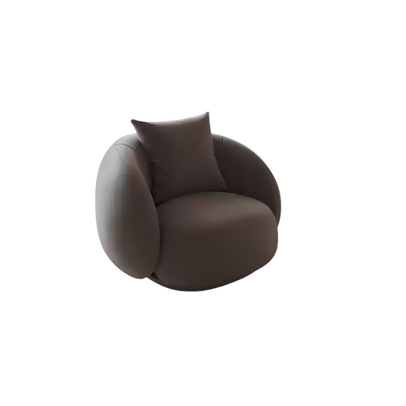 Dark gray curved negotiating sofa