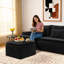 Repose-pieds carré rembourré pour le salon, repose-pieds carré à coussin amovible-1311725250