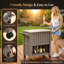 120 Quart Patio Rolling Cooler Cart with  304 Stainless Steel Lid & Lockable Wheels