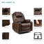 Faux Leather Heated Massage Chair