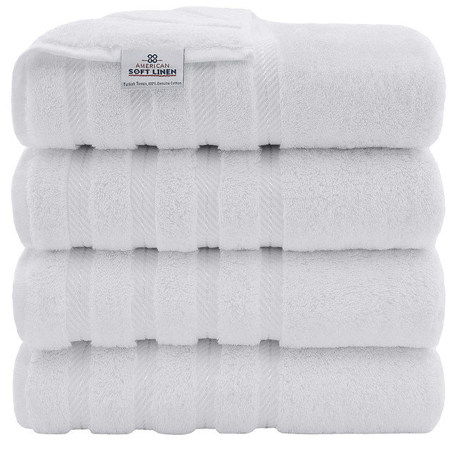 Serviettes de bain à séchage rapide 100% coton Edison Edison, Blanc