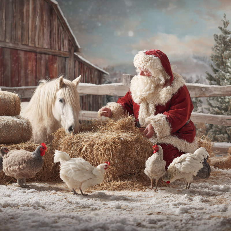 Art mural sur toile tendue avec Père Noël