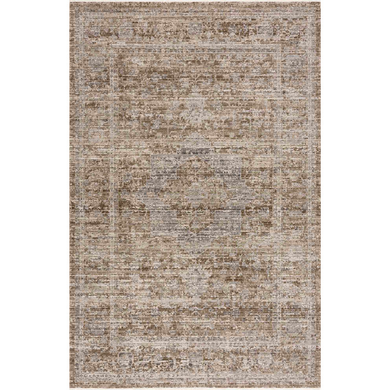 Bungalow Rose Breigh Machine Washable Outdoor Safe Boho Area Rug, Rectangle 6'7" x 9'6" 