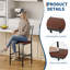 Ensemble de 4 tabourets de bar modernes en cuir de polyuréthane avec dossier et repose-pieds de 4 po-645760432-645760435