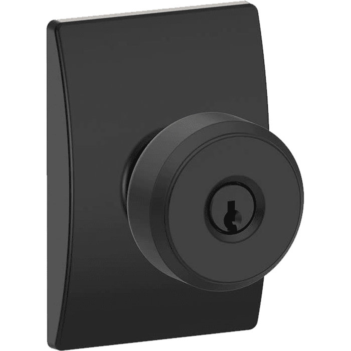 Bowery Keyed (Entry) Door Knob, Matte Black