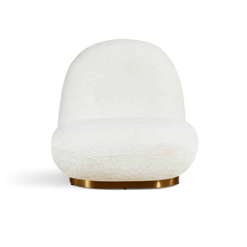 Chaise longue avec base dorée