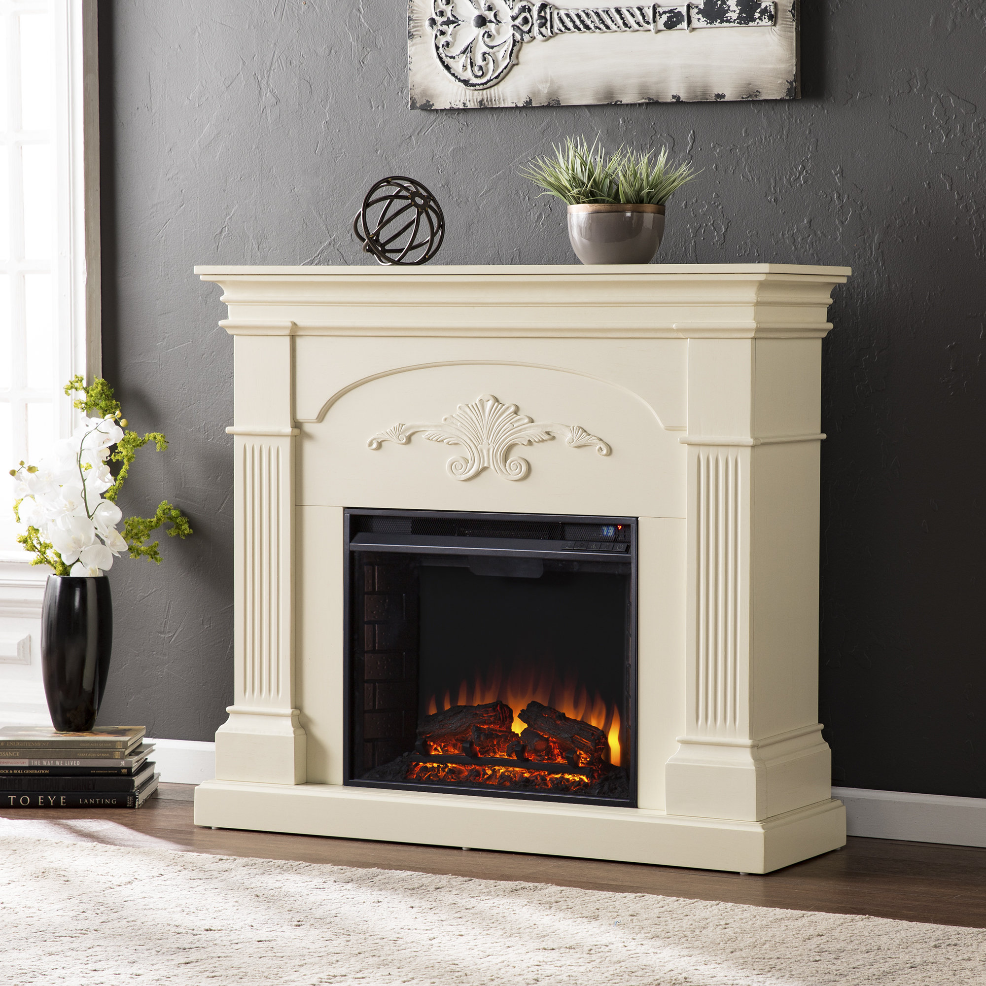 Alcott Hill® Standard Electric Fireplace u0026 Reviews | Wayfair
