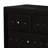 Rea Wide Dresser, 7 Drawers With Crystal Knobs, Black Velvet Upholstery-117559604