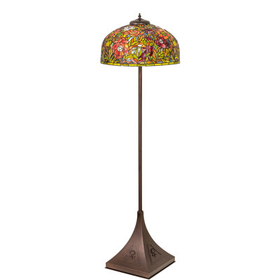 67" High Tiffany Poppy Floor Lamp