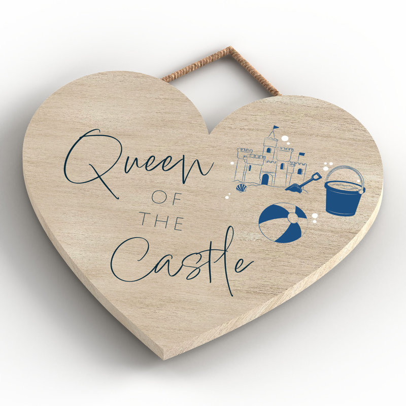 Coastal Nautical & Beach Wall Decor on Solid Wood, 16cm H x 17cm W x 0.9cm D