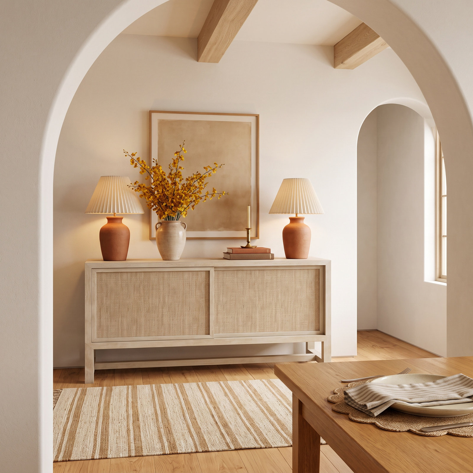 Solid Oak Credenza