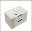 Meuble-lavabo flottant gris moderne de 30 pouces avec lavabo en céramique et tiroirs spacieux, idéal pour un rangement résistant à l'humidité-129166723-129166725
