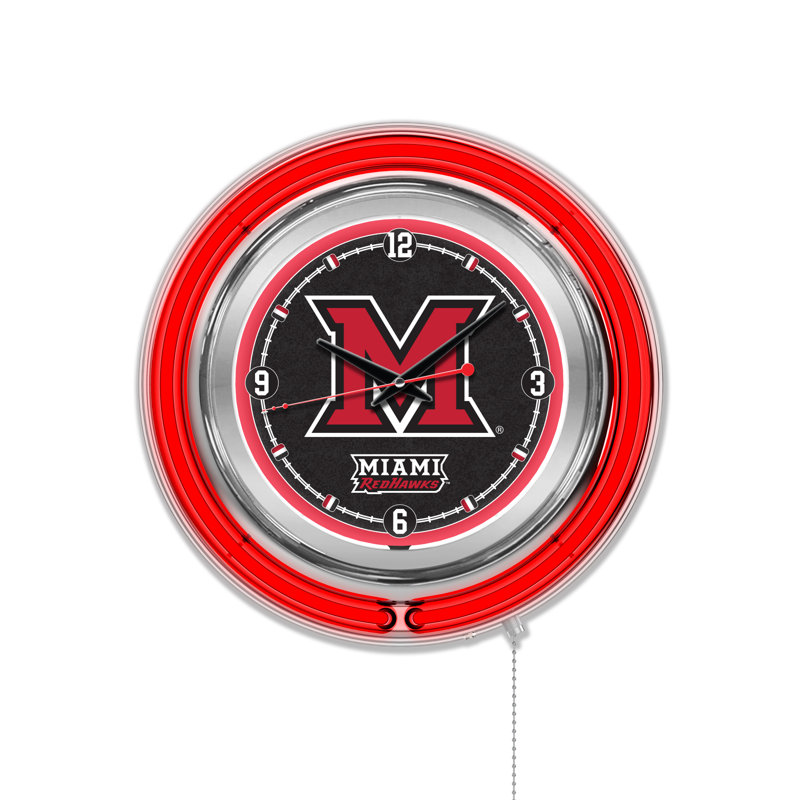 Horloge murale 15 po NCAA, Miami Of Ohio