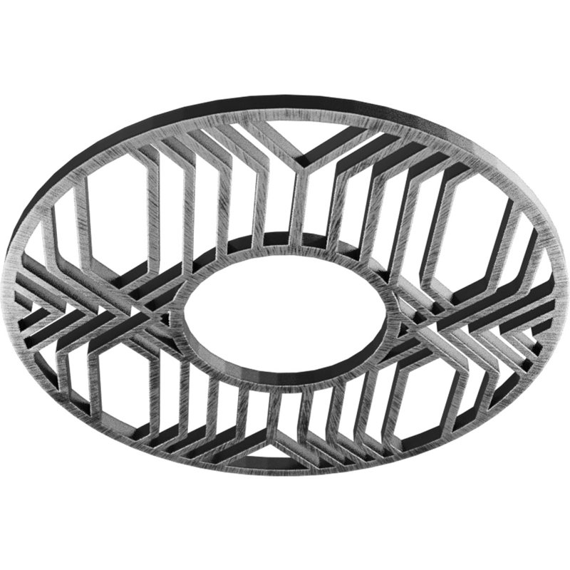 Empire Architectural Grade PVC Pierced Ceiling Medallion, 36" H x 36" W x 1" D, Antiqued Silver