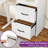 Marcita 2 Drawer File Cabinet, Filing Cabinet With Glass Doors And LED Light