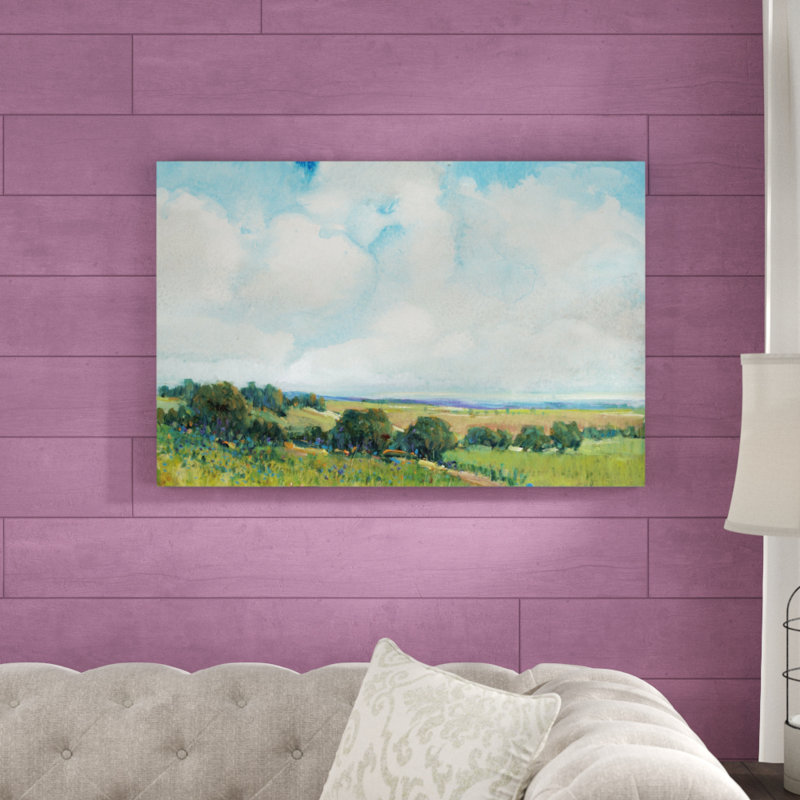 «Looming Clouds I», peinture sur toile, H 24 po x l 36 po