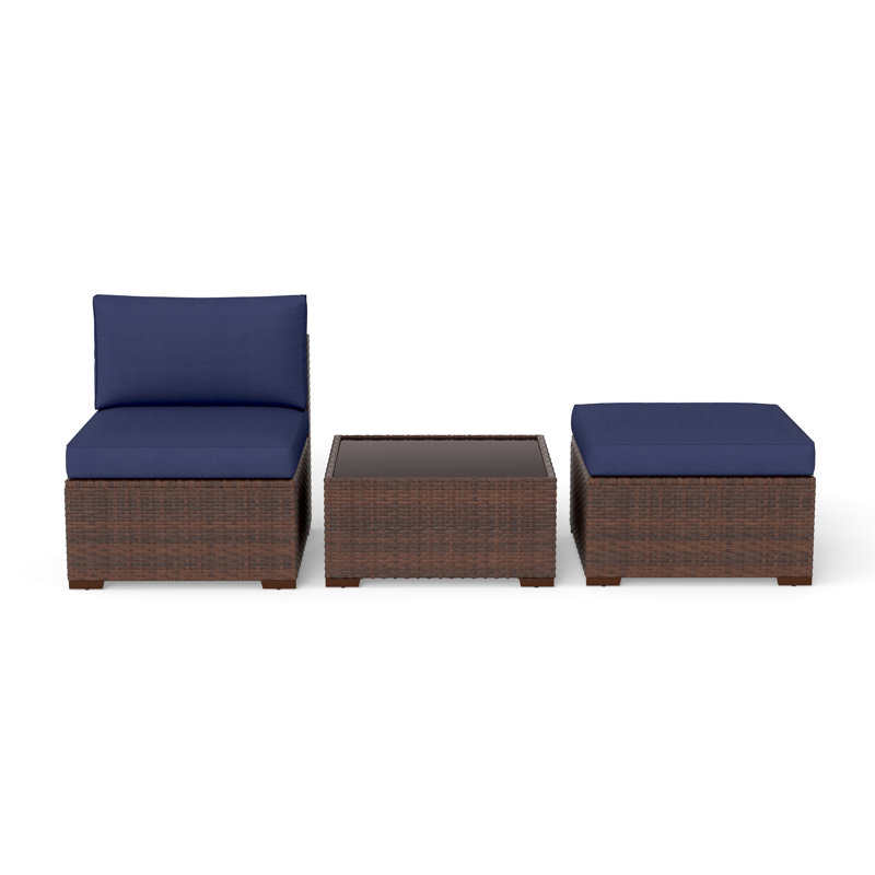 Ensemble de conversation pour patio pour 2 personnes avec coussins