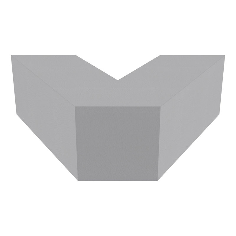 Novelty Kids Soft Seating, Light Gray, 18" H x 59.25" W x 36" D