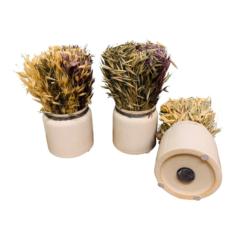 10.5cm Faux Pampas Grass Grass in Ceramic Pot