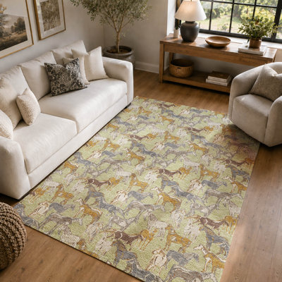 Tapis à imprimé animal de qualité supérieure lavable à la machine Villers