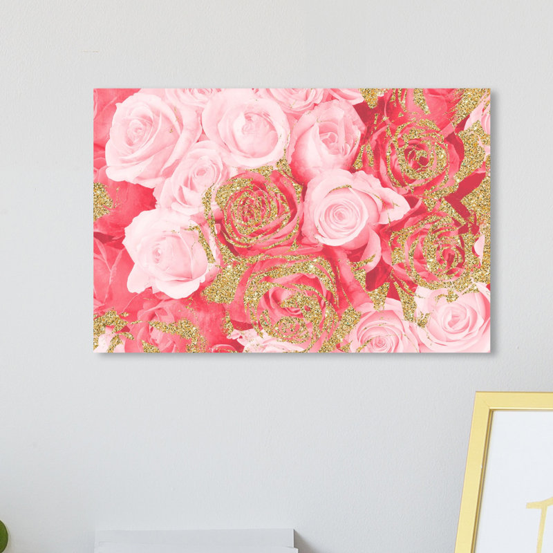 Crimson Rose Gold - photographie sur toile, H 10 po x l 15 po