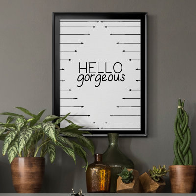 «Hello Gorgeous», art textuel sur toile