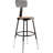 Backed Adjustable Height Ergonomic Industrial Stool Footring-372668424