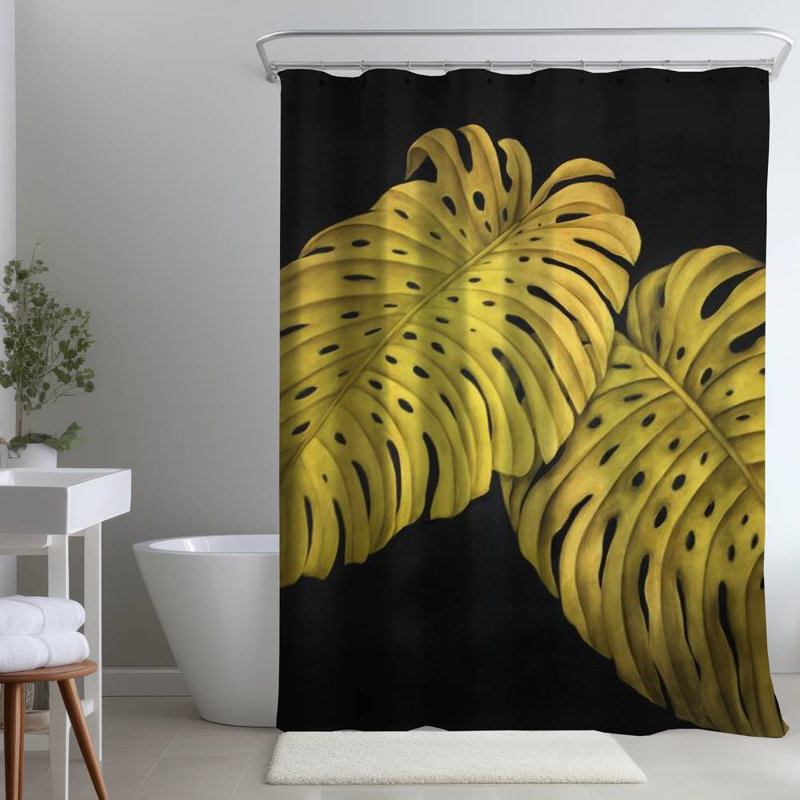Shower Curtain FL356 – Polyester Shower Curtain, Dye Sublimation Print, 71" W × 74" L