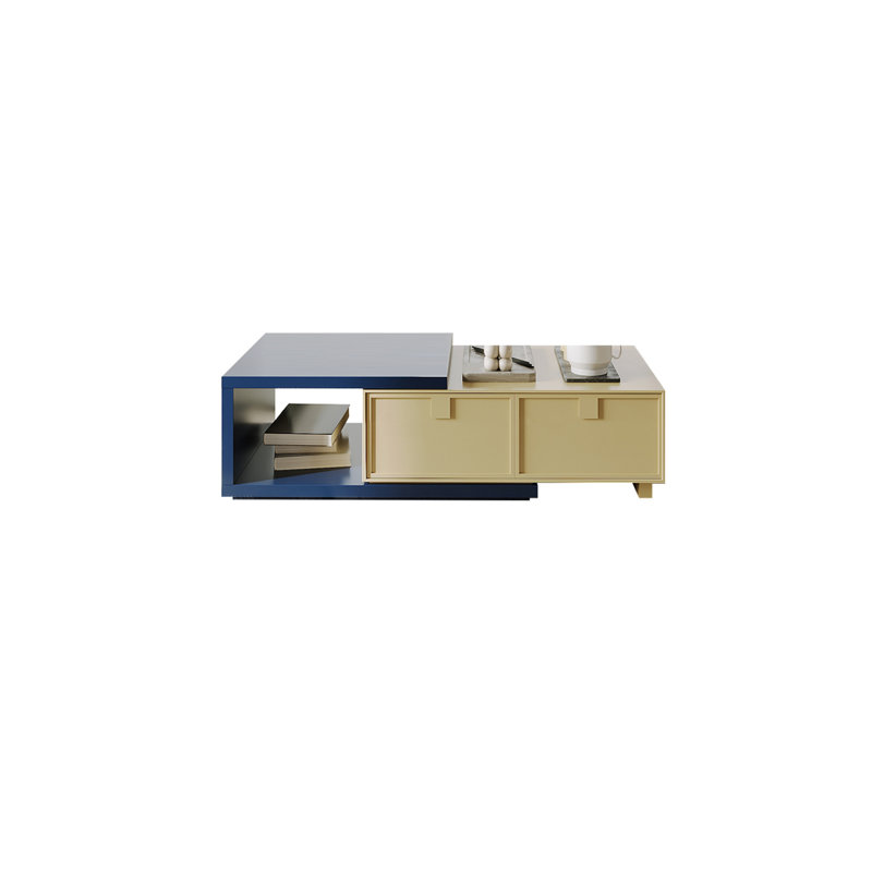 Retractable Modern Blue Coffee Table