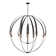 Cirque Double 12 - Light Sphere Globe Chandelier