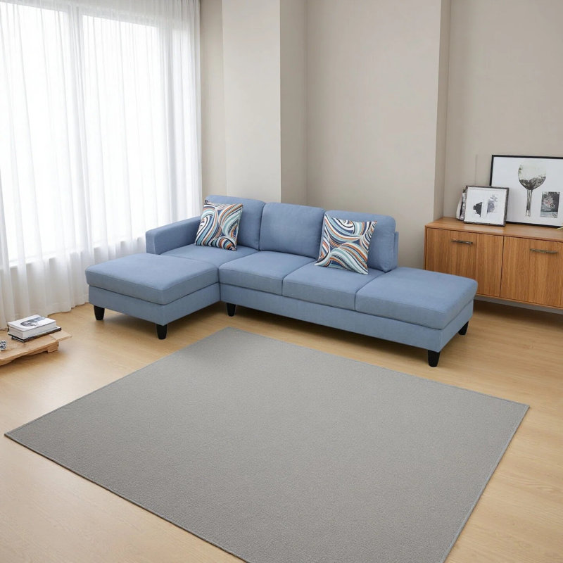 Canapé modulaire 2 pièces Calico, Tissu gris-bleu