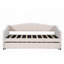Lit de jour simple rembourré avec canapé-lit et lit gigogne Lattes en bois, aucun sommier requis, durable-1483591805