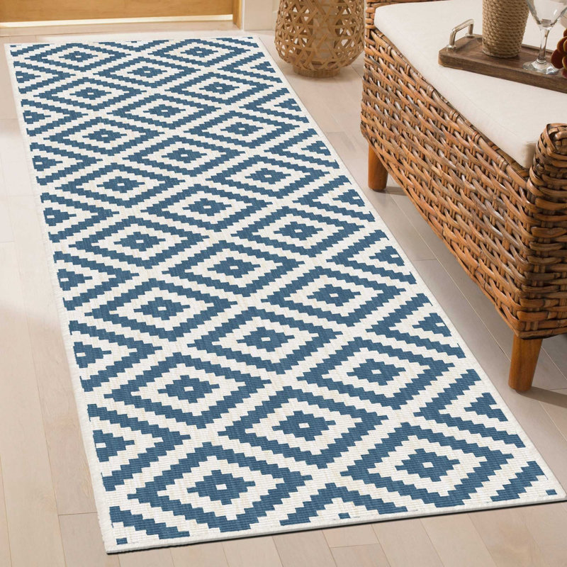 Runner Geometric Flatweave Area Rug, Runner 70 x 150 cm