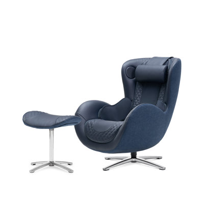NOUHAUS Heated Classic Massage Chair Full Body and Spot Massaging Recliner with Ottoman, Bluetooth Speaker, in-Chair Charger. Portable Shiatsu Body Massager Chair