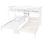 Lit superposé simple au-dessus de simple avec bureau intégré, tablettes de rangement et lampe de lecture à DEL, blanc-2132915945