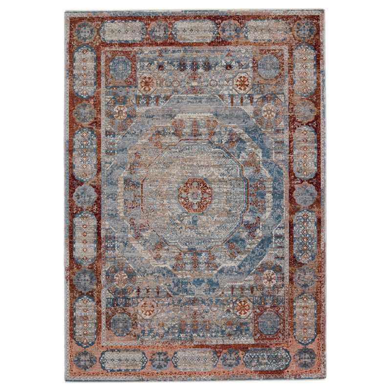 Tapis bleu Devoss, Rectangle 5 pi x 8 pi