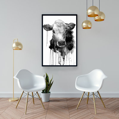 Jersey Cow Print On Canvas