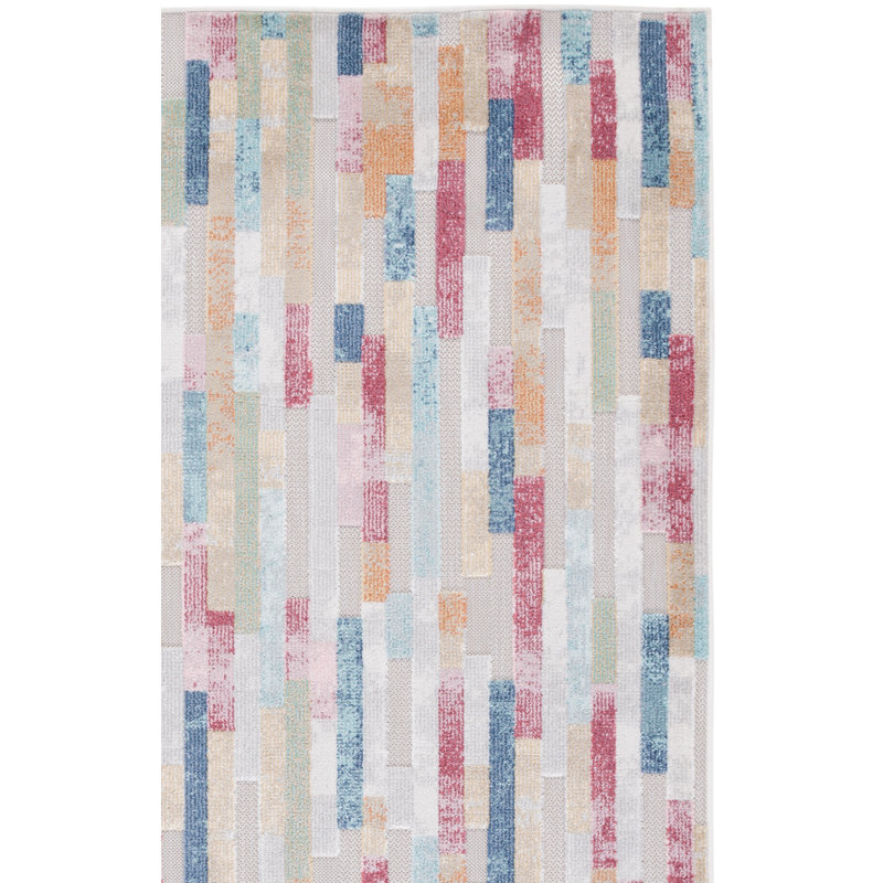 Saram Performance Striped Indoor/Outdoor Area Rug, Rectangle 8' x 10'
