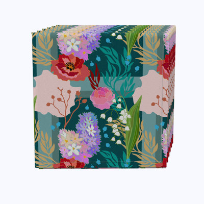 100% Cotton Floral Square Napkin