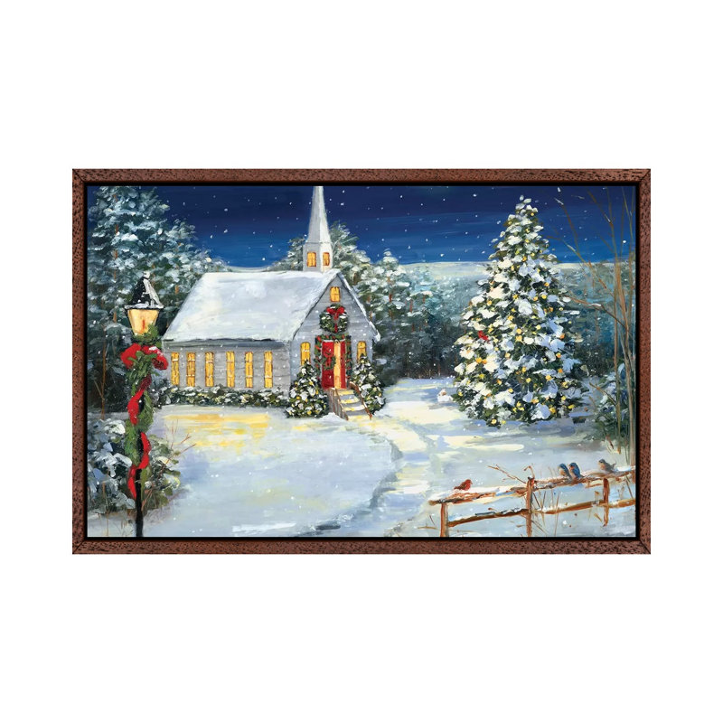 Holy Night by Sally Swatland - Print on Canvas, Classic Brown Wood Framed, 66.04 cm H x 45.72 cm W